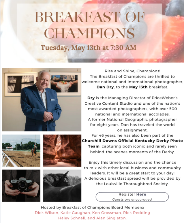 Breakfast of Champions Dan Dry Louisville Thoroughbred Society May 13 2025