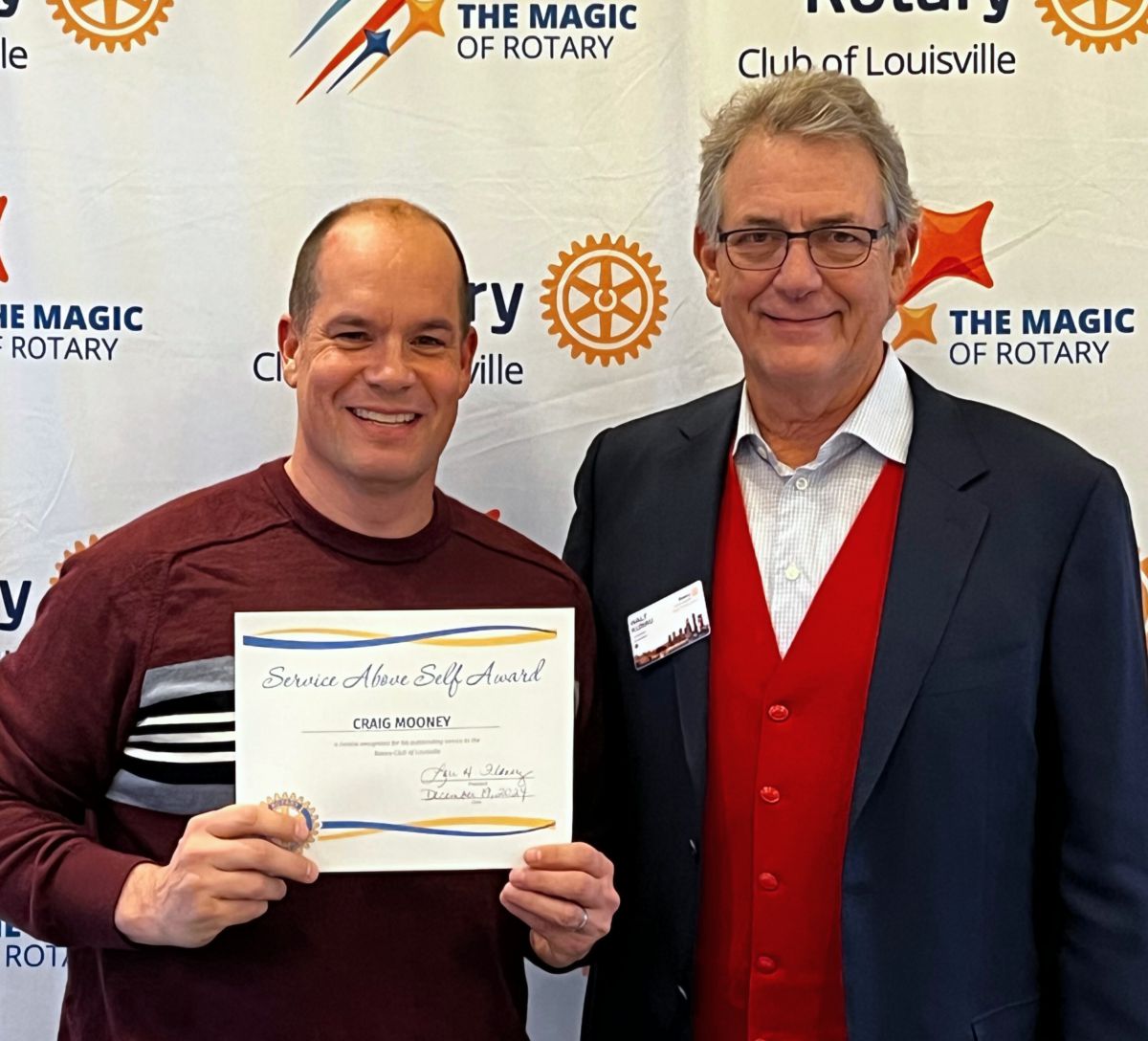 Craig Mooney Receives Rotary Service Above Self Award