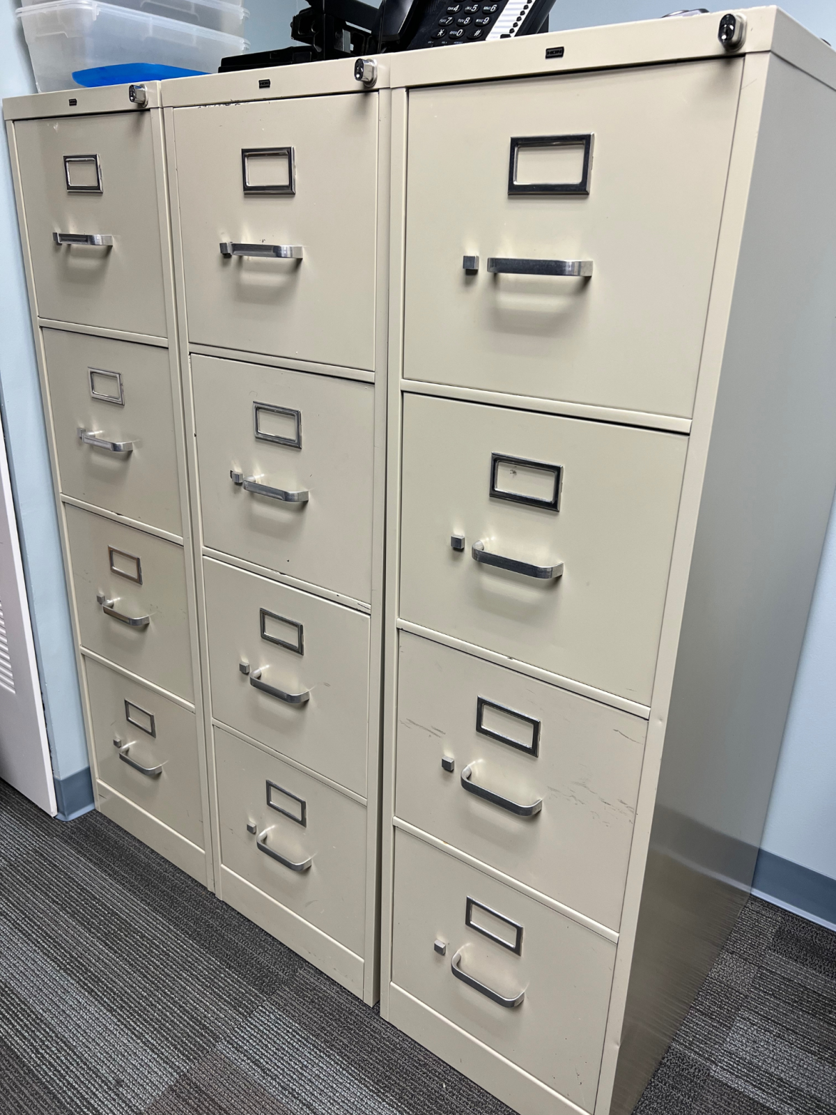Letter Size 4 Dr File Cabinets with Key