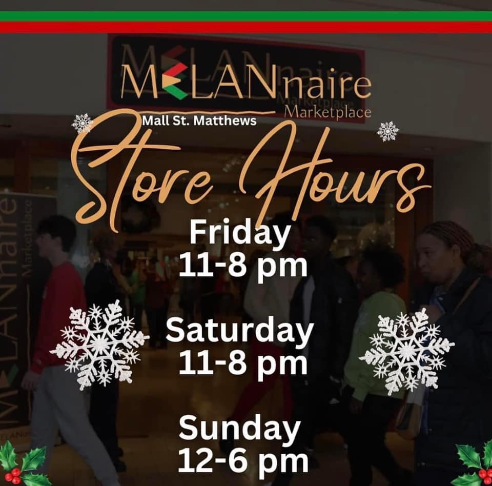 MELANnaire Marketplace Store Hours
