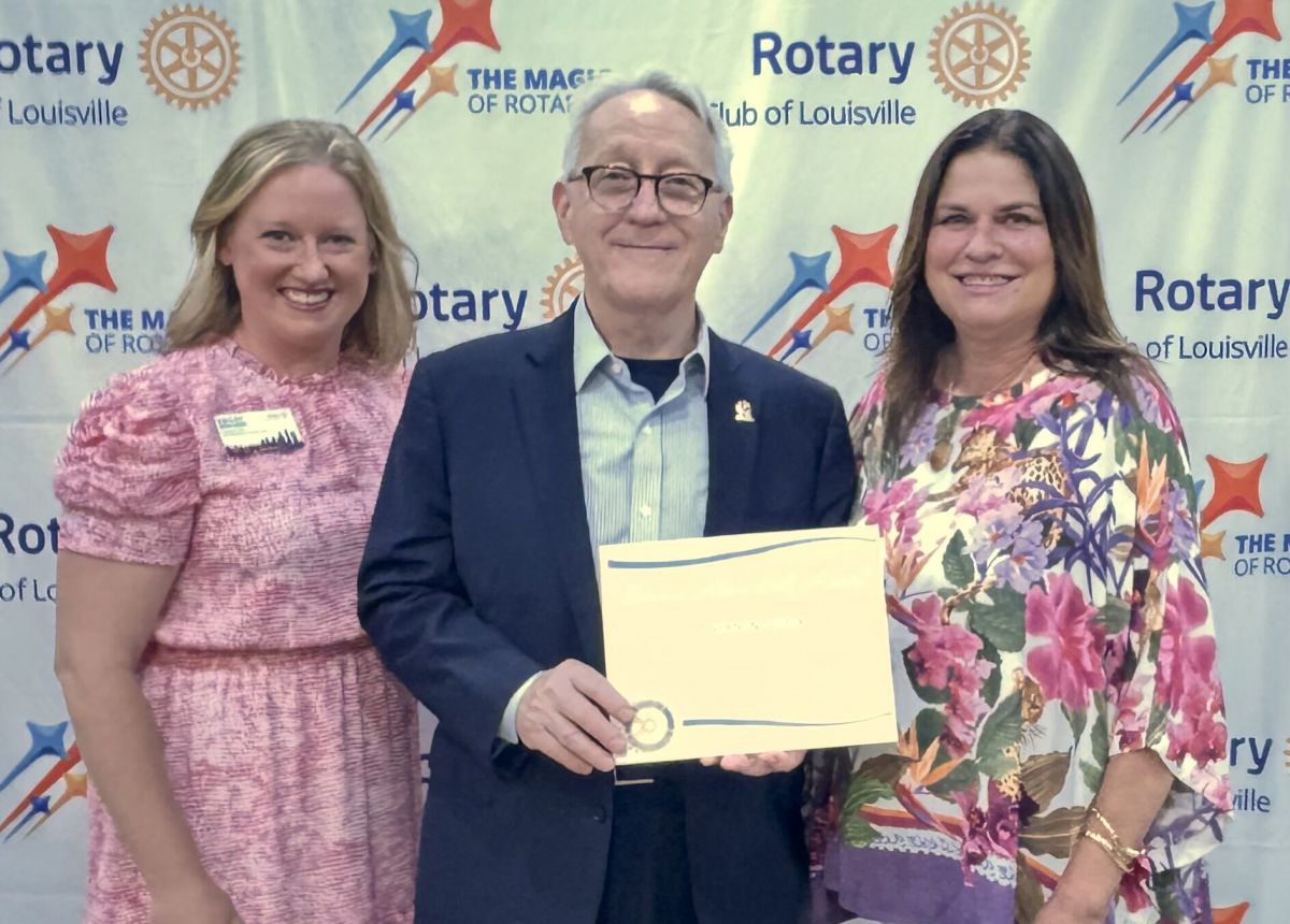 Rotary Service Above Self Award Presented to Vernon Foster